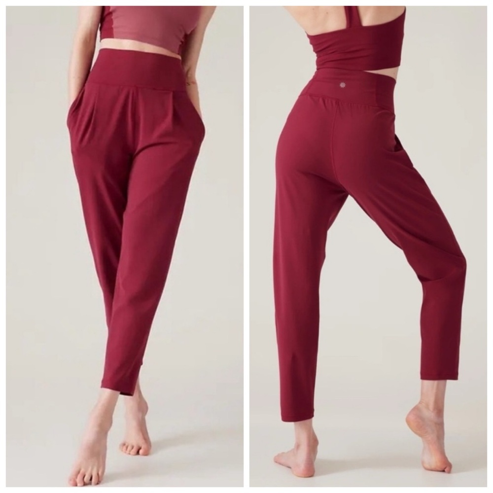 🚫DONATED🚫 Athleta Elation jogger yoga pants leggings red coffeeberry